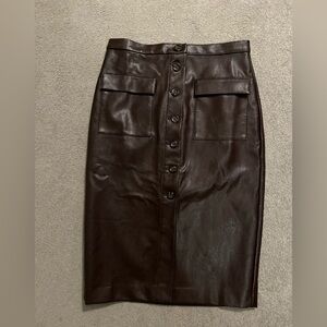 Ann Taylor Faux Leather Pencil Skirt